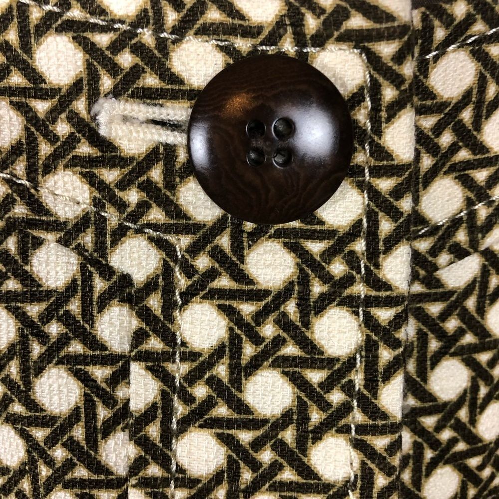 Talbots Button Front Jacket Size 10 Petite Cream … - image 4